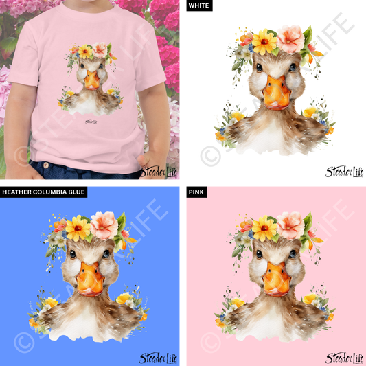 Beflowered Duck - Toddler Tee