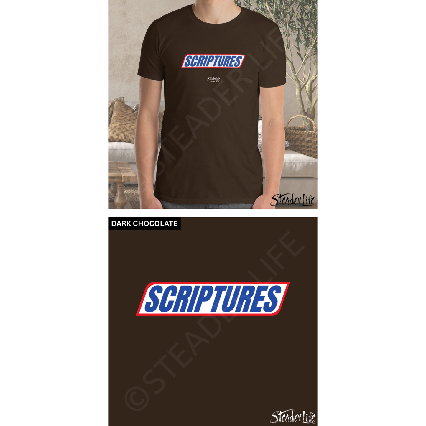 Scriptures Chocolate - Unisex Basic Tee 64000