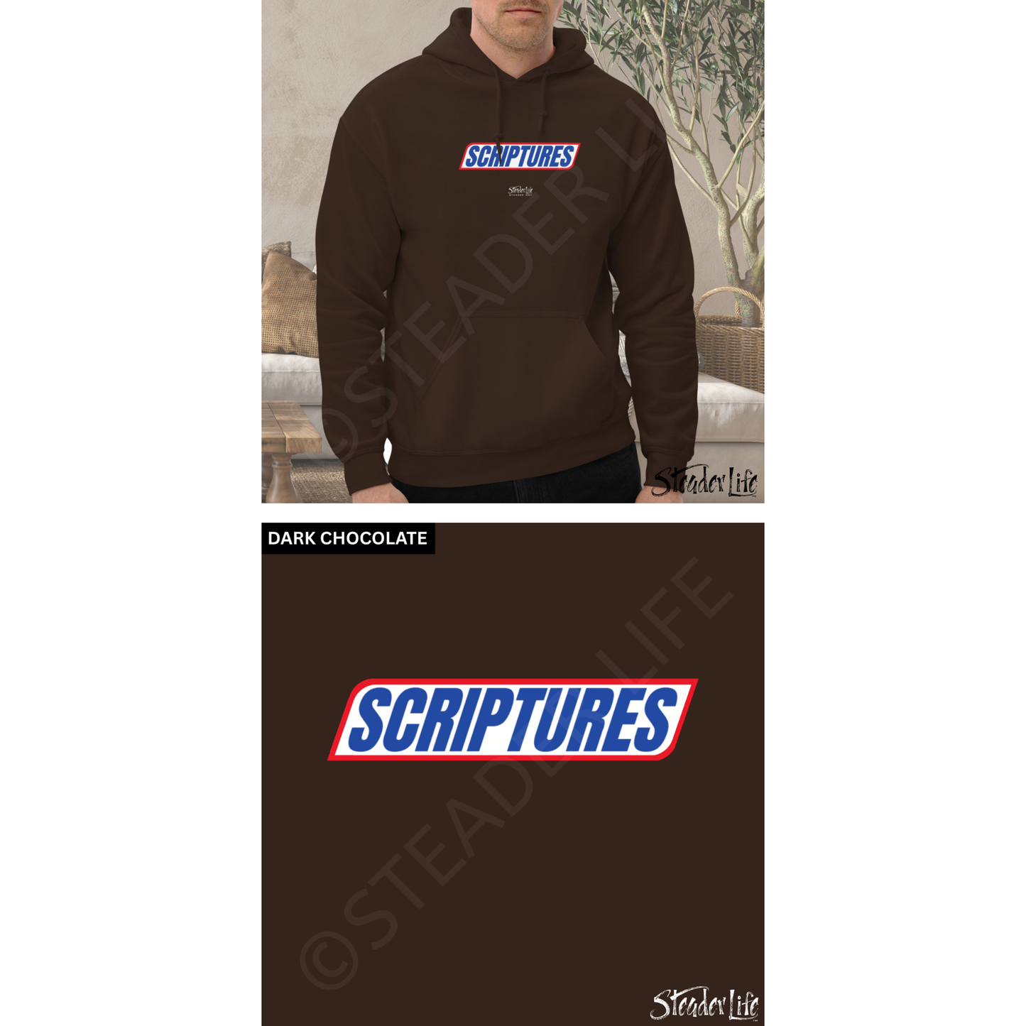 Scriptures Chocolate - Unisex Heavy Hoodie 18500