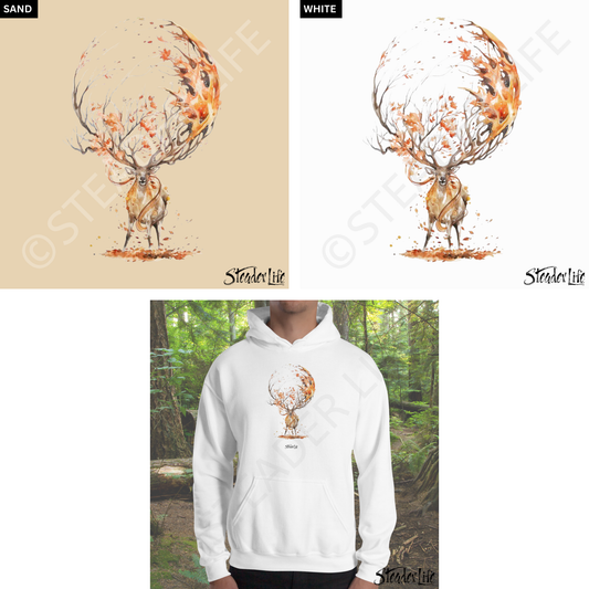 Autumn's Embrace Buck - Adult Hoodie