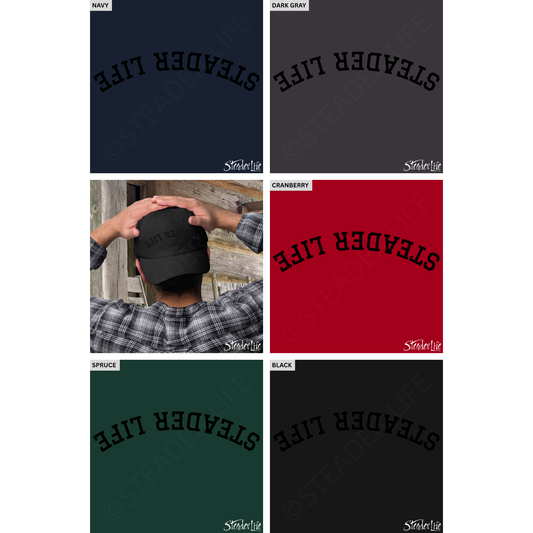 Steader Life™ Flip Out Black Puff - Dark Embroidered Classic Ball Cap