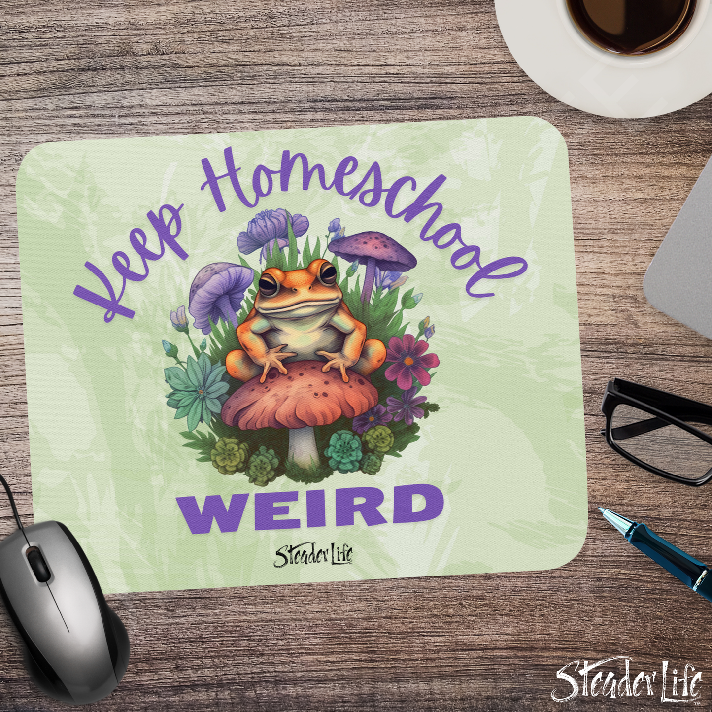 Keep Homeschool Weird Toad - Basic Mouse Pad