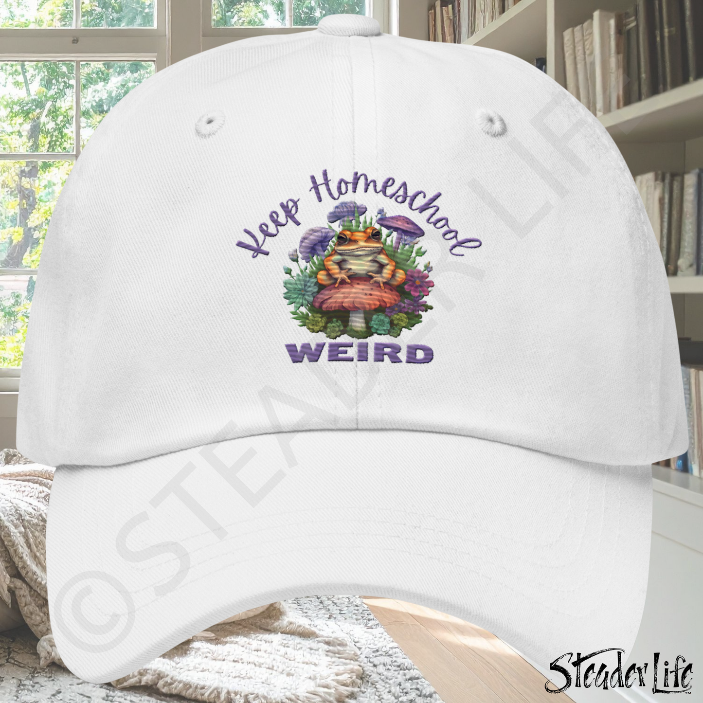 Keep Homeschool Weird Toad - Embroidered Classic Ball Cap