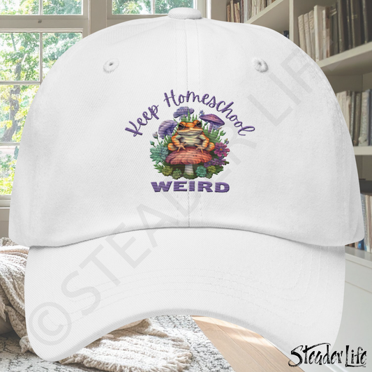 Keep Homeschool Weird Toad - Embroidered Classic Ball Cap