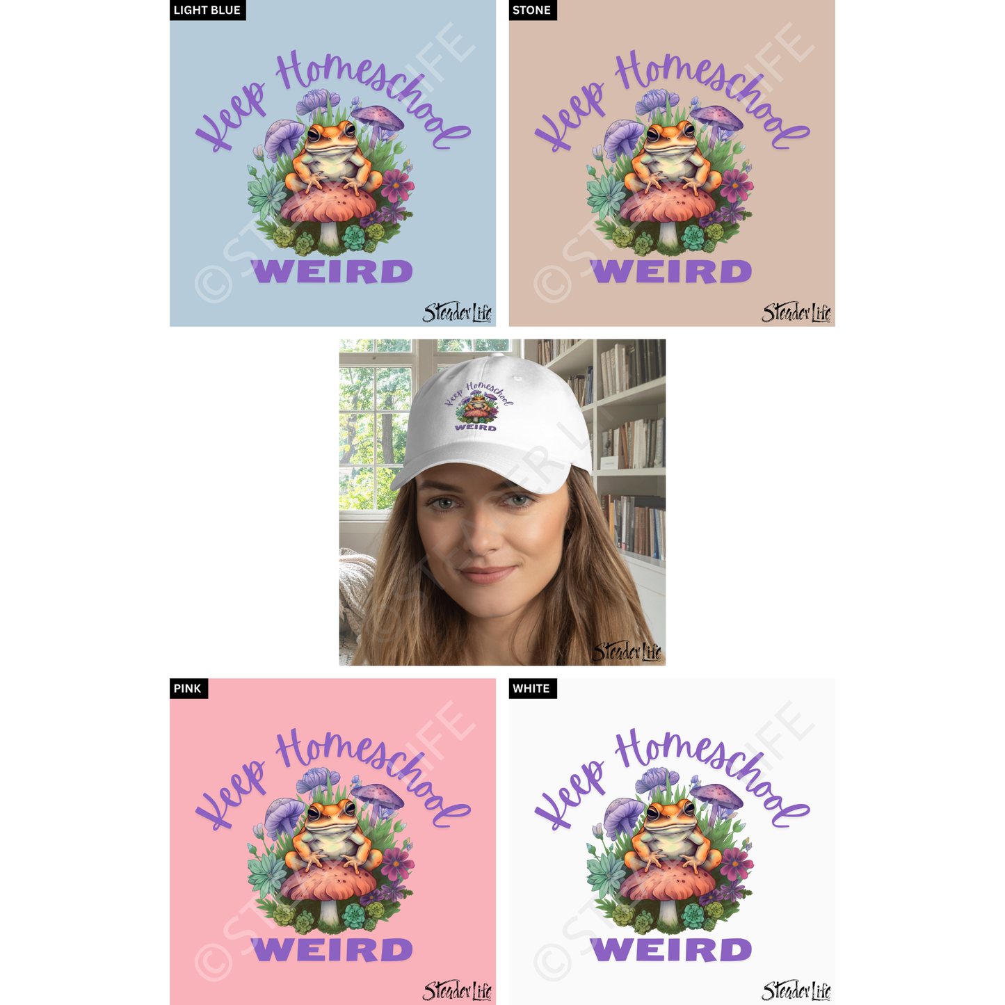 Keep Homeschool Weird Toad - Embroidered Classic Ball Cap