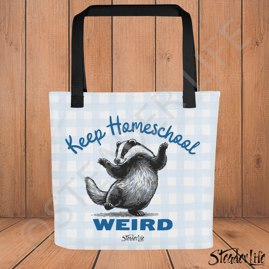 Keep Homeschool Weird Badger - Classic Tote Bag