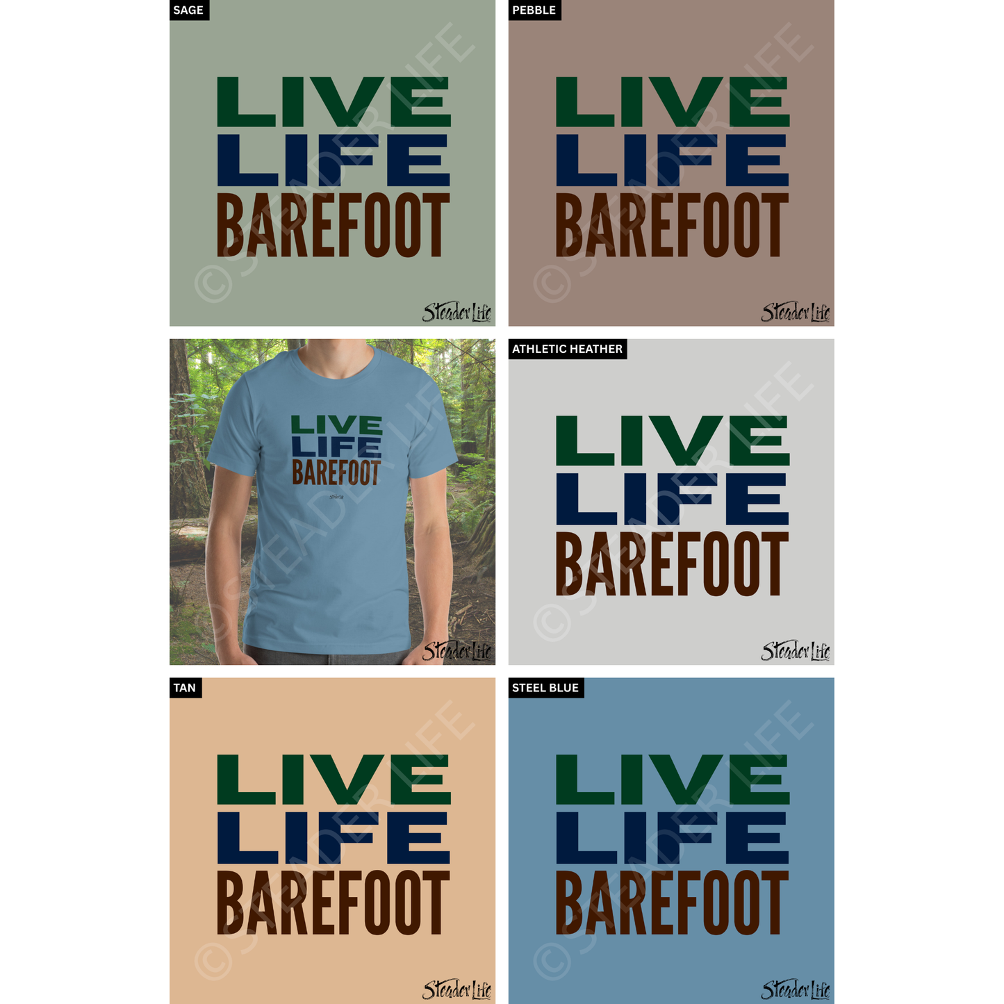 Live Life Barefoot Bold - Men's Tee