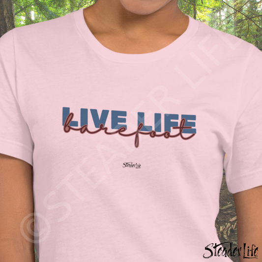 Live Life Barefoot Blue - Women's Tee