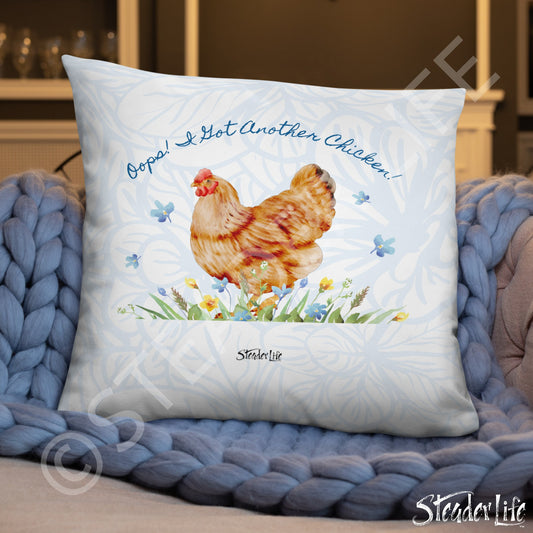Oops Another Chicken - Basic Square Throw Pillow AOP