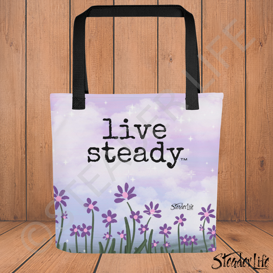 Live Steady™ Dreamy Purple Sky - Classic Tote Bag