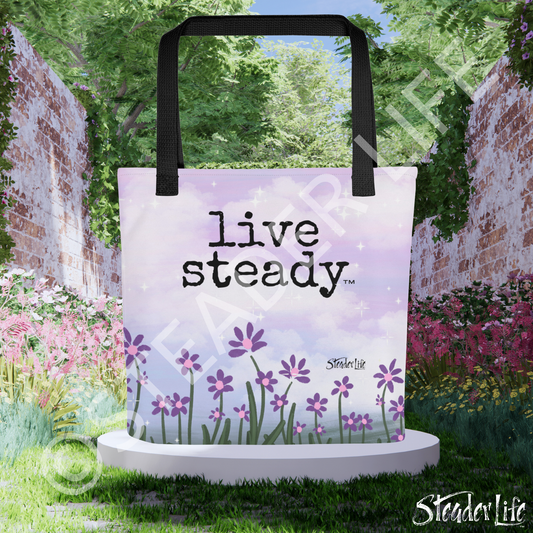 Live Steady™ Dreamy Purple Sky - Classic Tote Bag