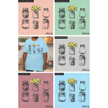 Mason Jars Yellow Flowers - Women's Tee