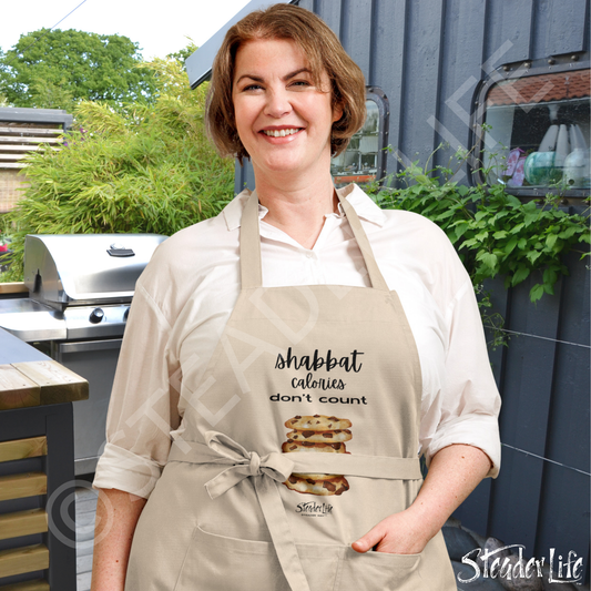 Steader Way™ Shabbat Calories Don't Count Cookies - Organic Cotton Apron