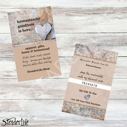 SteaderPerks™ Referral Share Cards - Set Of 50