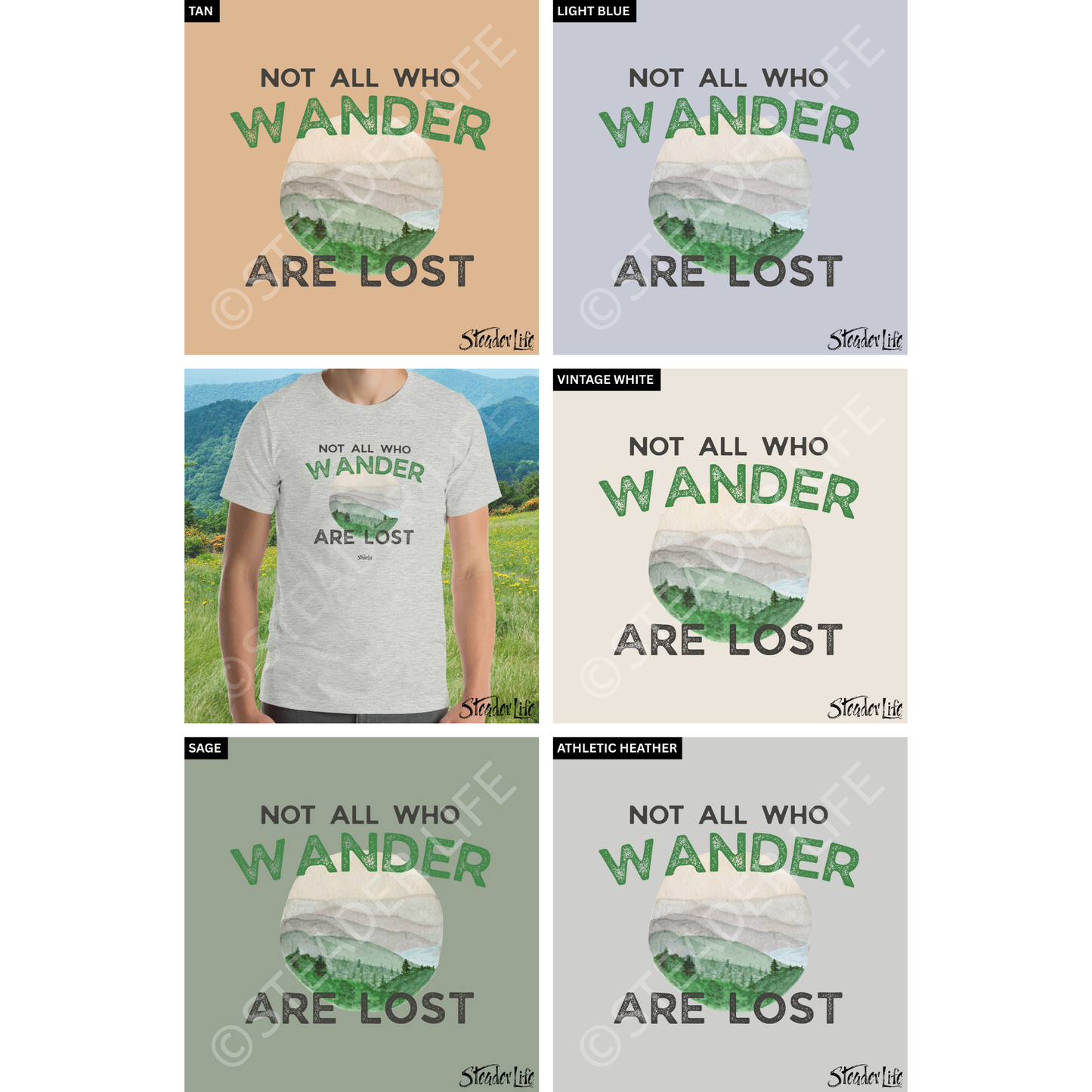 Not All Who Wander Mountains - Men's Tee