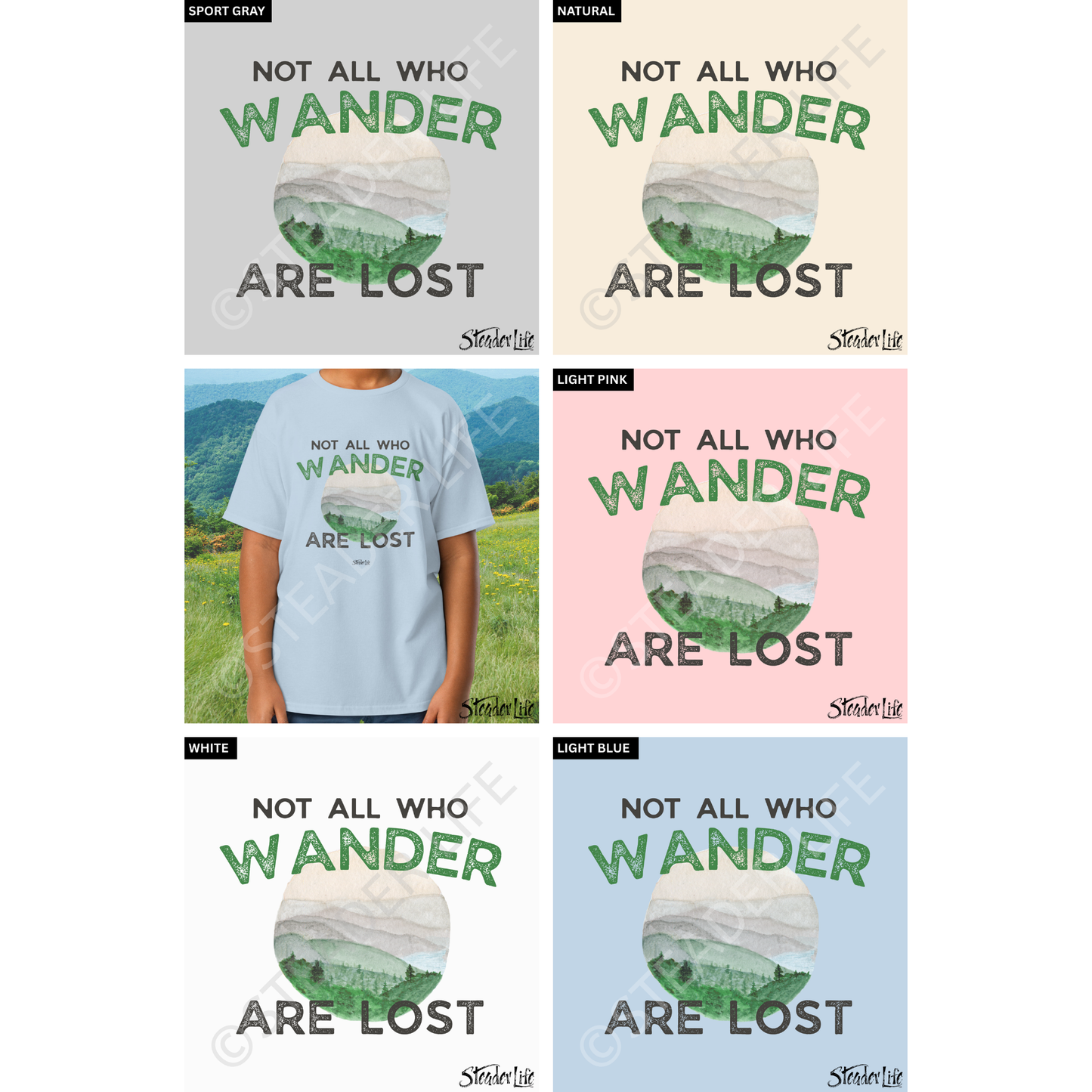 Not All Who Wander Mountains - Kids Tee