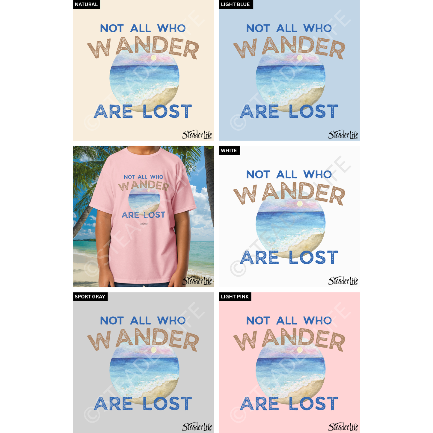 Not All Who Wander Ocean - Kids Tee