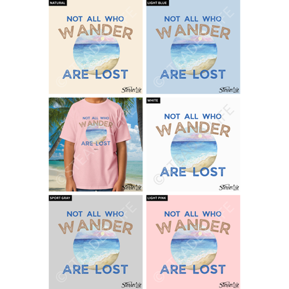Not All Who Wander Ocean - Kids Tee