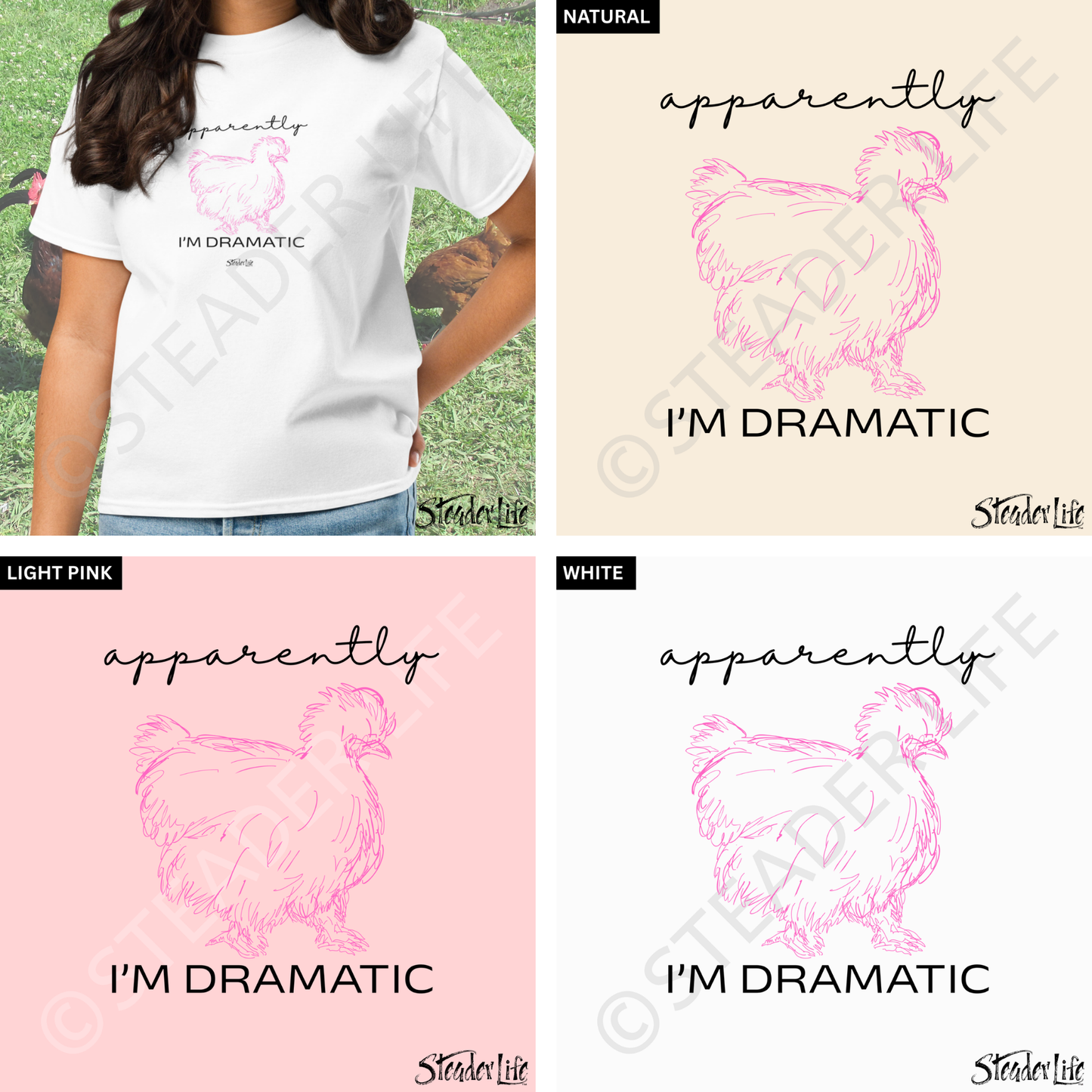 Apparently I'm Dramatic Chicken - Kids Tee