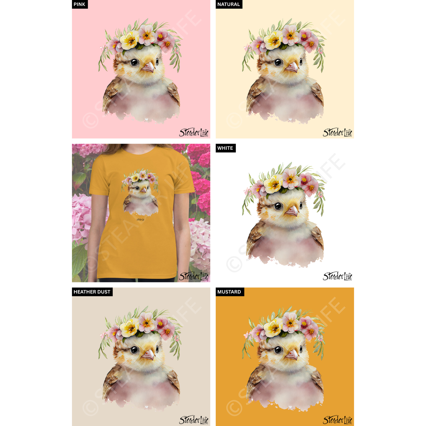 Beflowered Chick - Kids Tee
