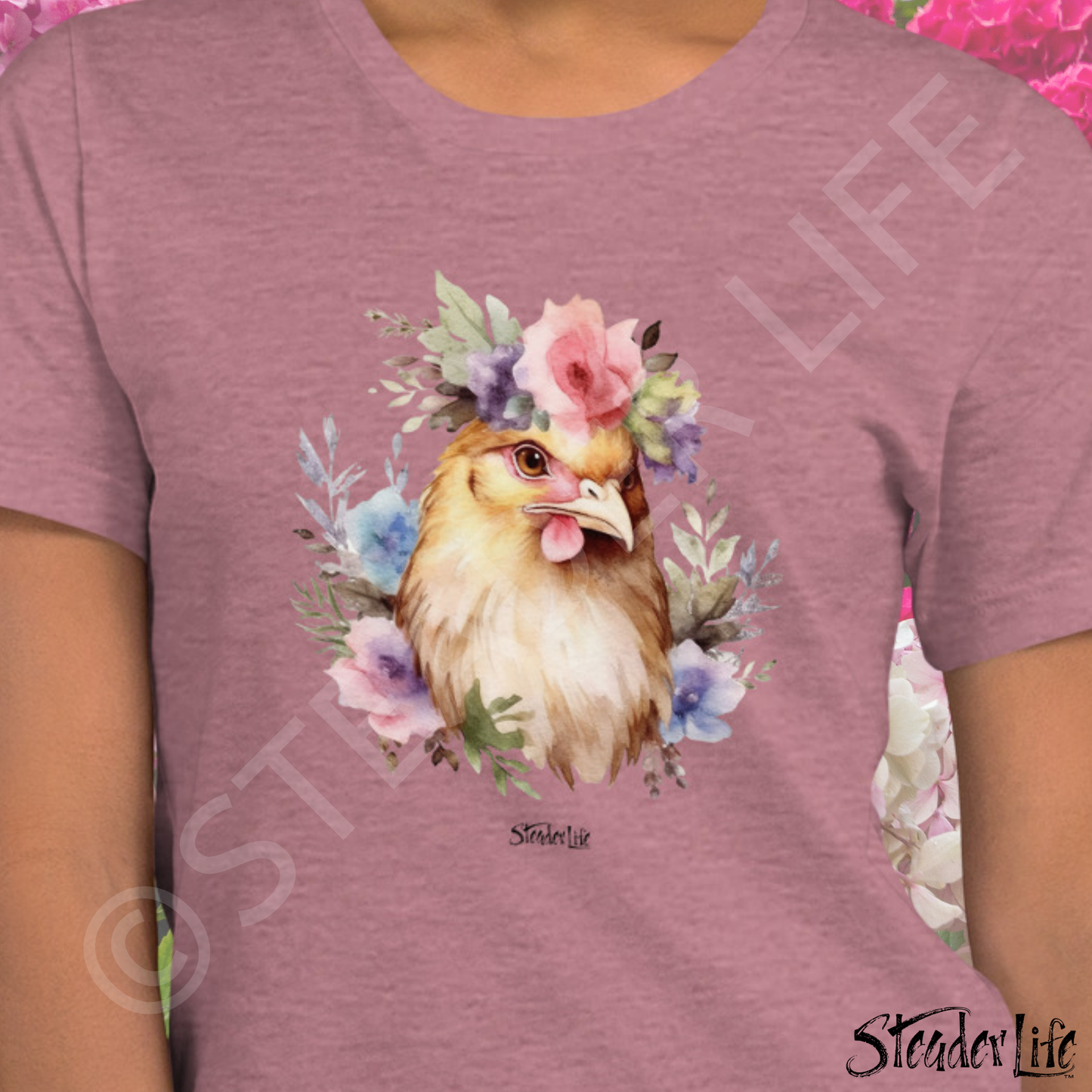 Beflowered Hen - Women's Tee