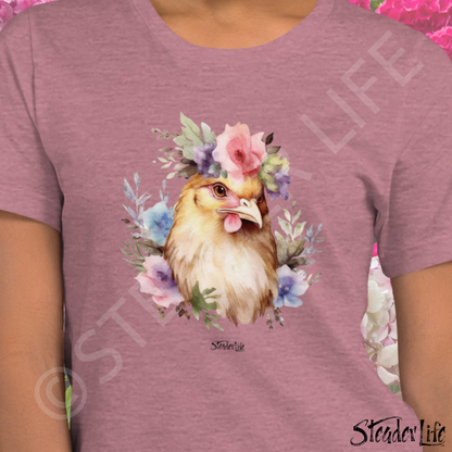 Beflowered Hen - Women's Tee