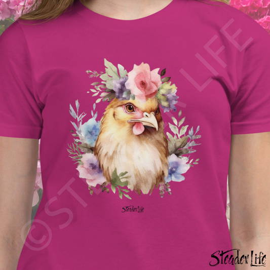 Beflowered Hen - Kids Tee