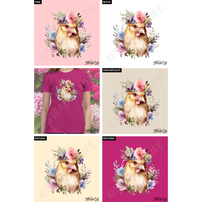 Beflowered Hen - Kids Tee