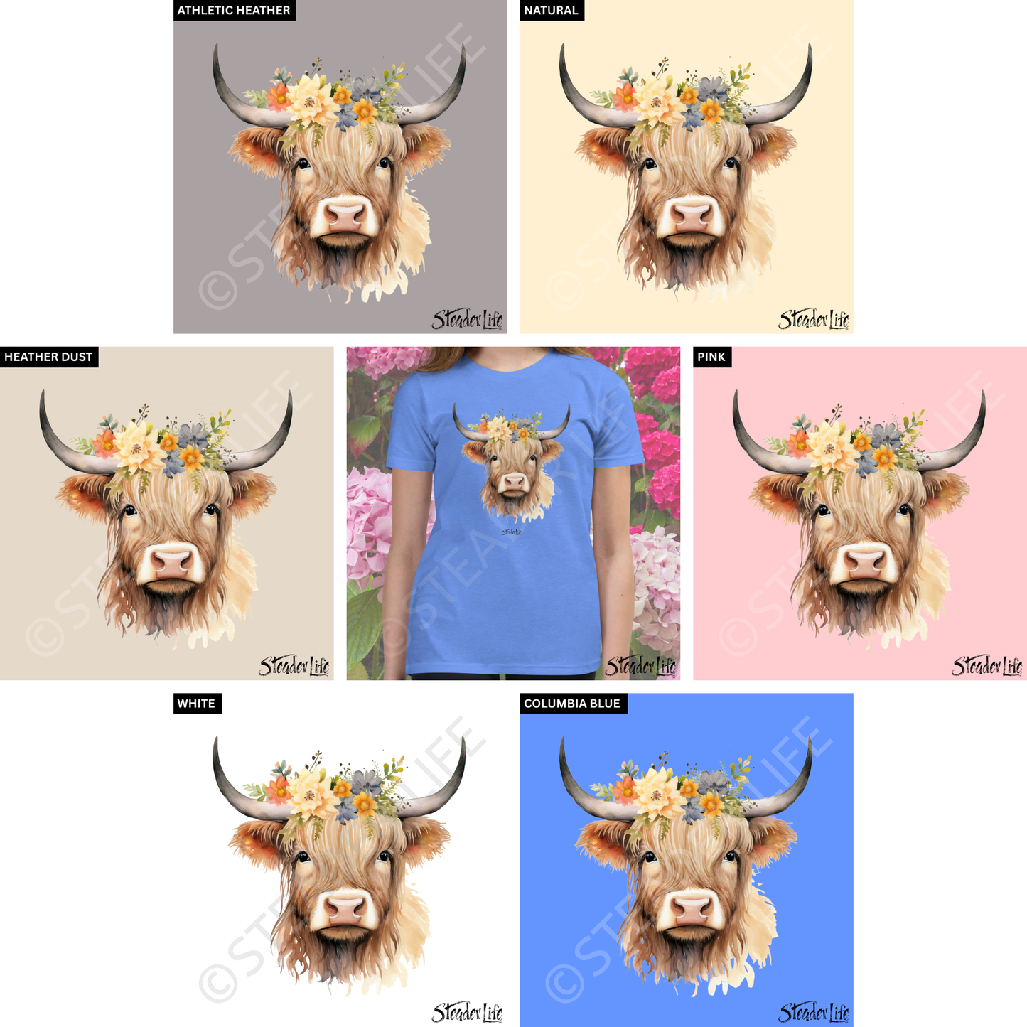 Beflowered Cow - Kids Tee