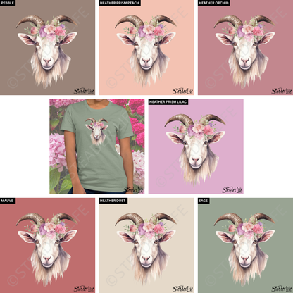 Beflowered Goat - Women's Tee