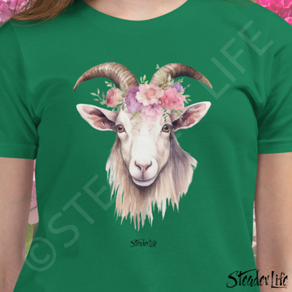 Beflowered Goat - Kids Tee