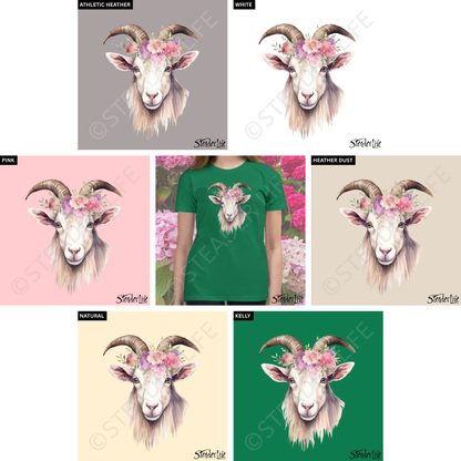 Beflowered Goat - Kids Tee