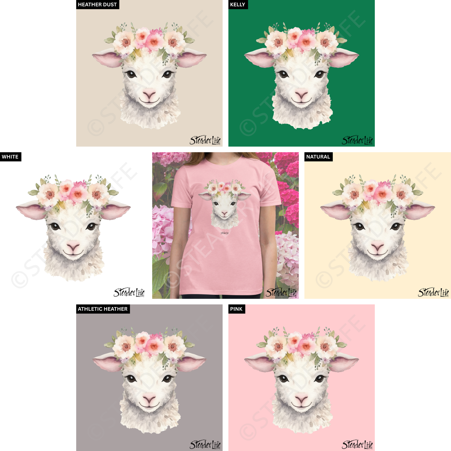 Beflowered Lamb - Kids Tee
