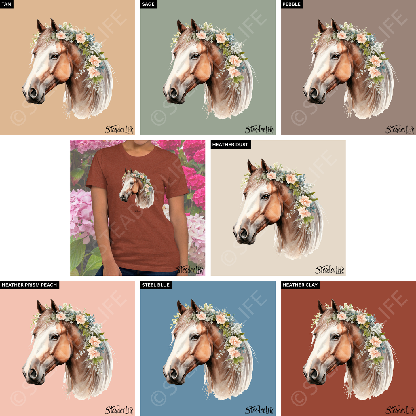 Beflowered Horse - Women's Tee