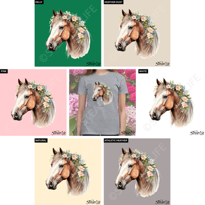 Beflowered Horse - Kids Tee