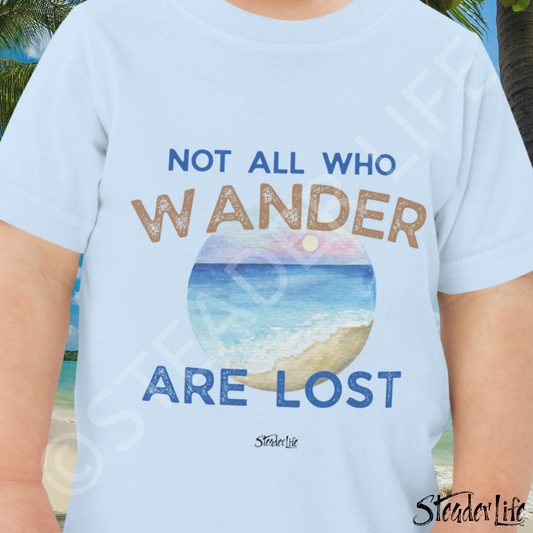 Not All Who Wander Ocean - Toddler Tee
