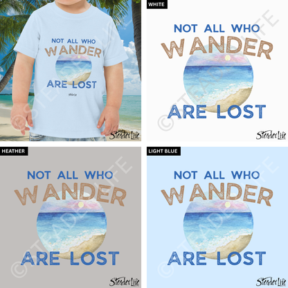 Not All Who Wander Ocean - Toddler Tee