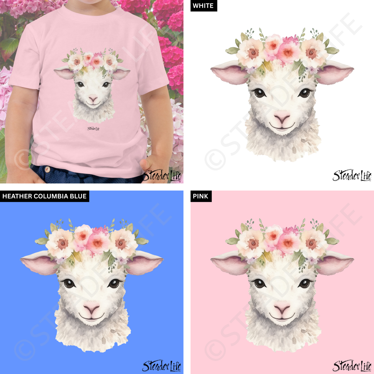 Beflowered Lamb - Toddler Tee