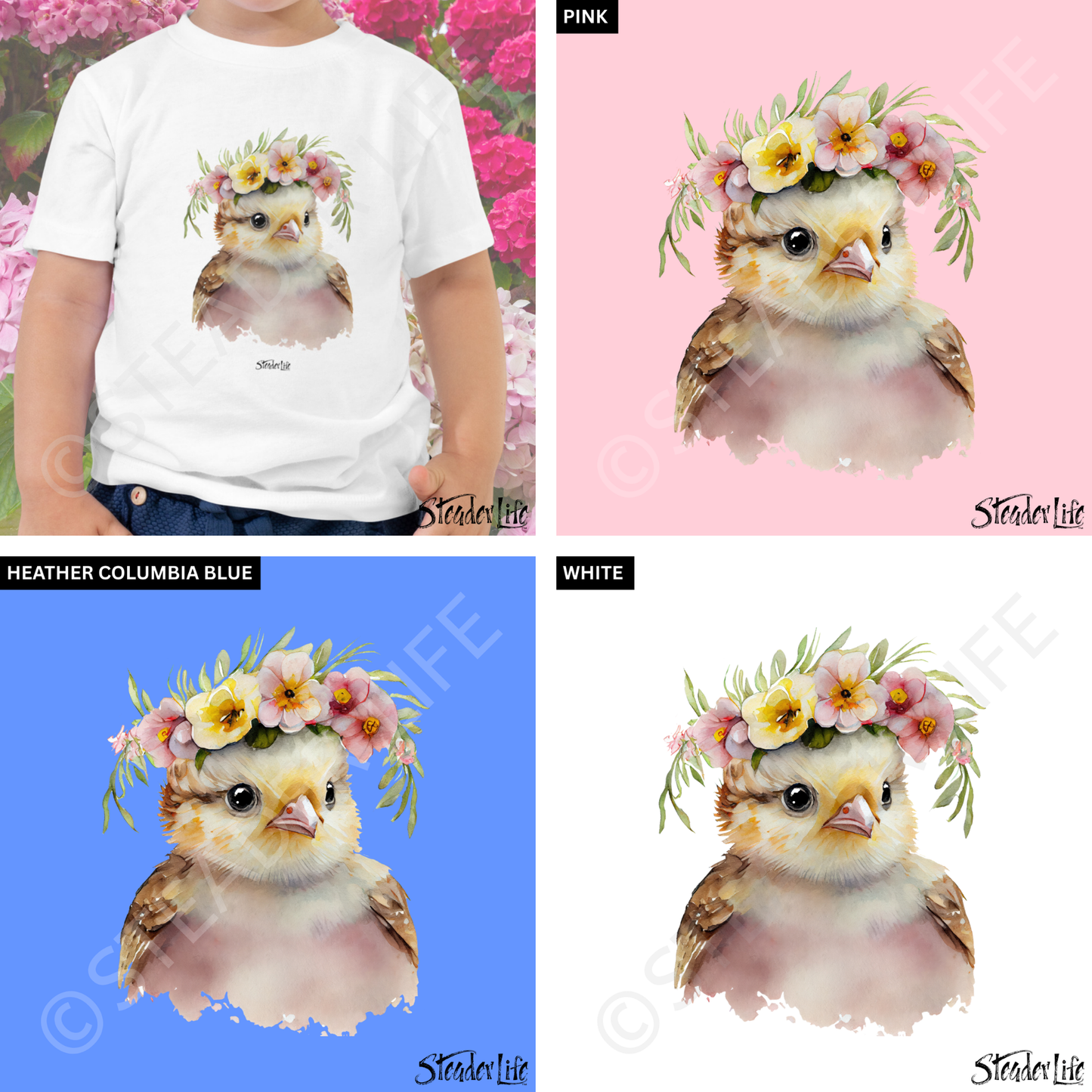 Beflowered Chick - Toddler Tee