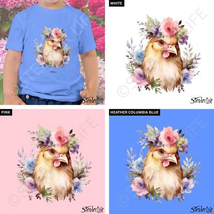 Beflowered Hen - Toddler Tee
