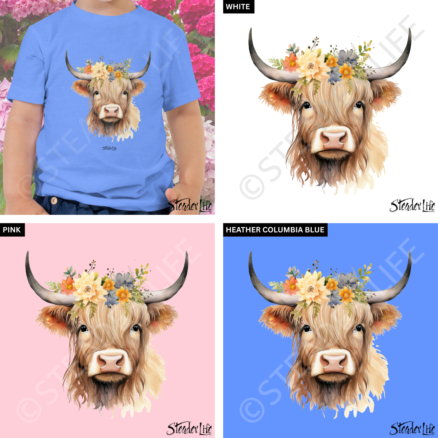 Beflowered Cow - Toddler Tee