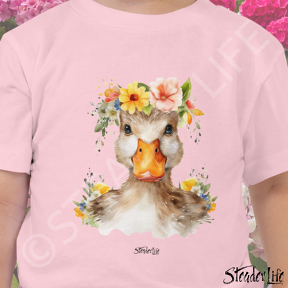 Beflowered Duck - Toddler Tee