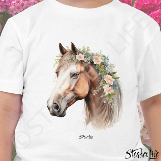 Beflowered Horse - Toddler Tee