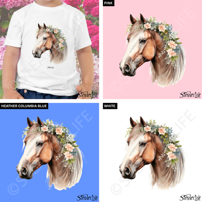Beflowered Horse - Toddler Tee