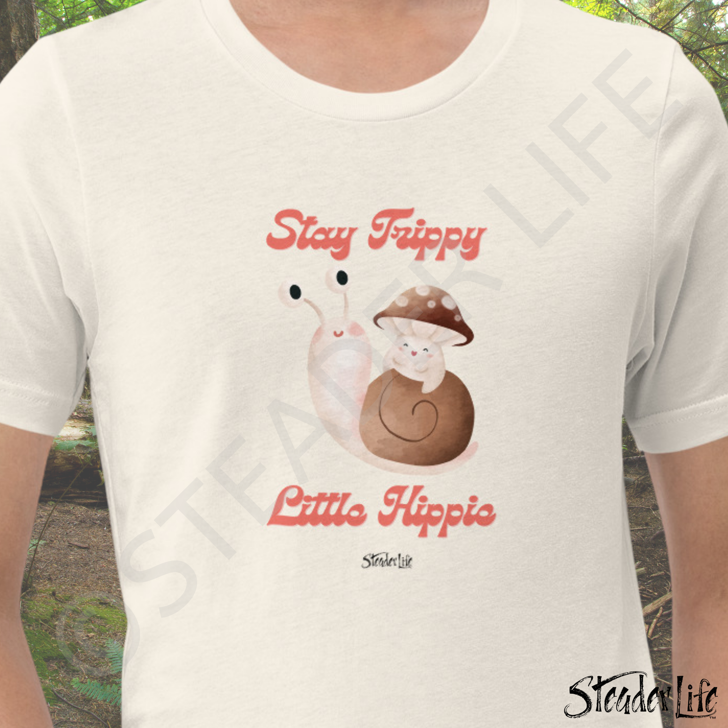 Stay Trippie Little Hippie Snail - Adult Tee