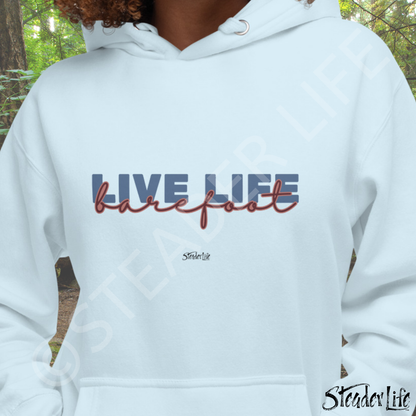 Live Life Barefoot Blue - Women's Hoodie