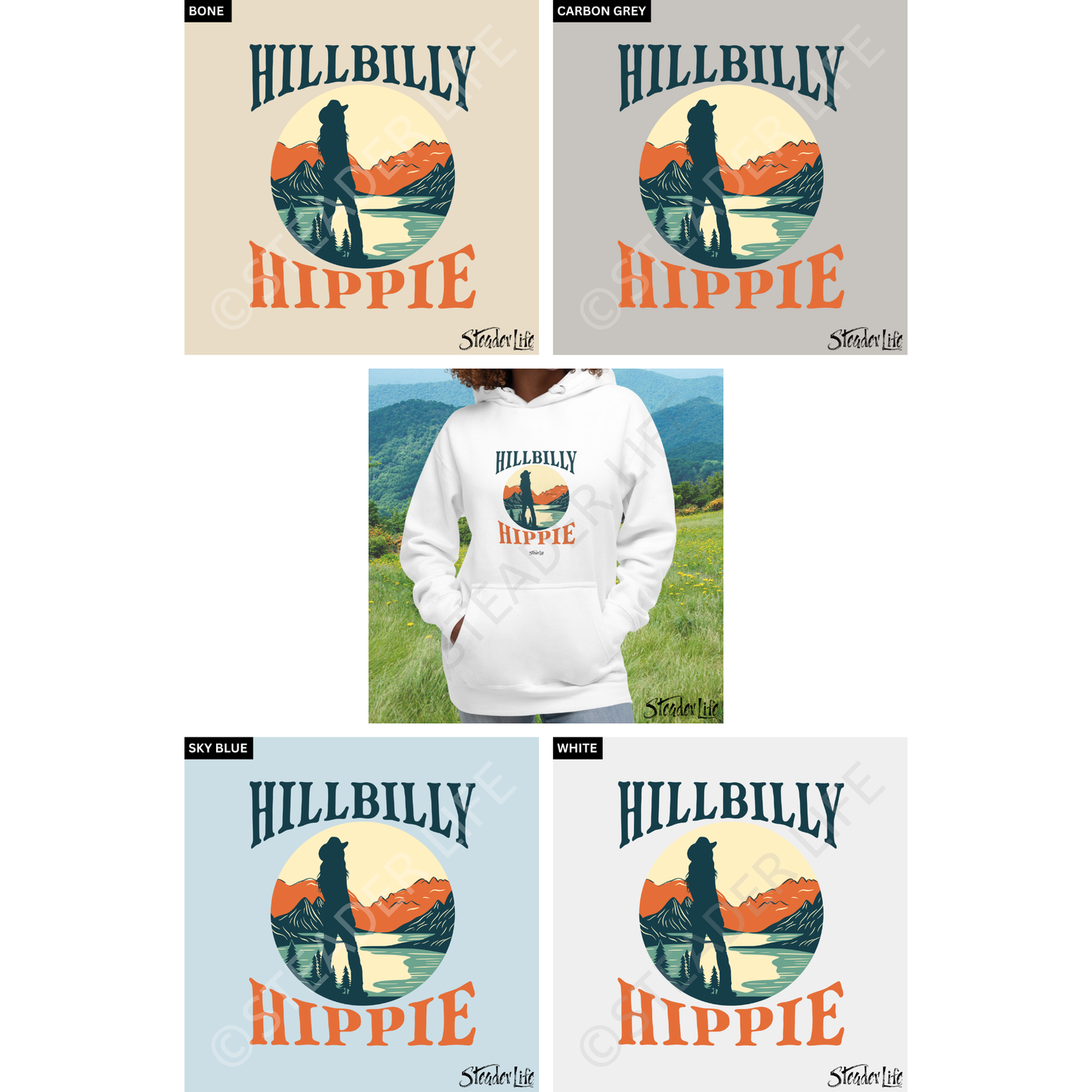 Hillbilly Hippie Mountains - Women's Hoodie