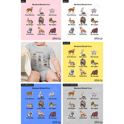 Woodland Mischief Crew - Baby Short Sleeve Onesie 100B