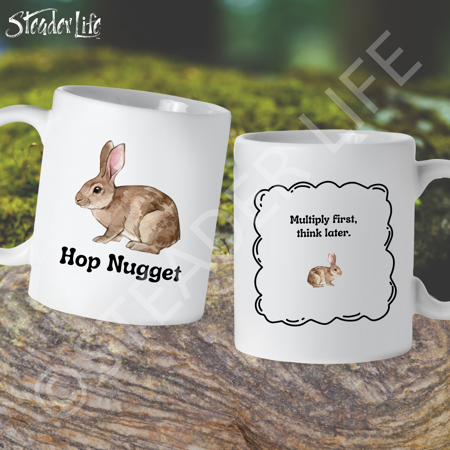 Hop Nugget Rabbit - 15 oz White Ceramic Mug