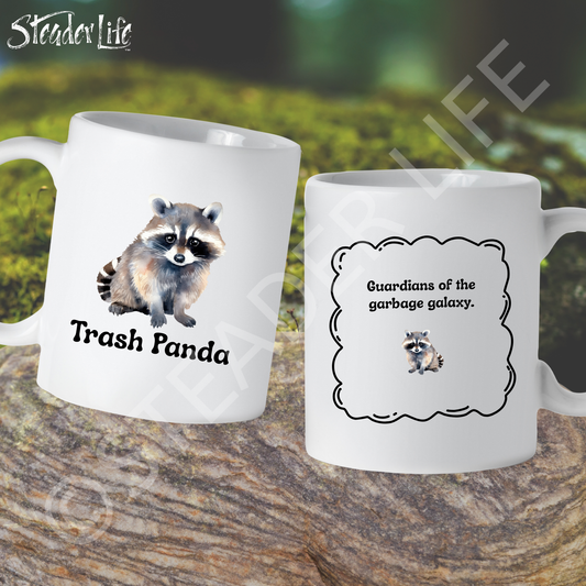 Trash Panda Raccoon - 15 oz White Ceramic Mug
